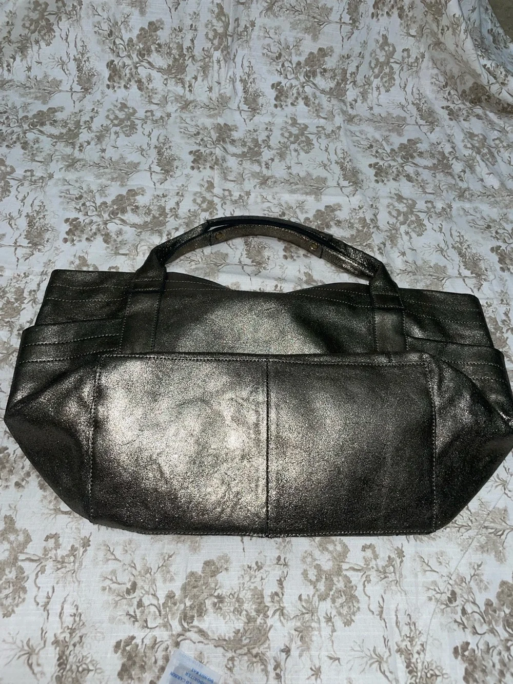 Metallic Bronze Hobo Tote Bag for Women